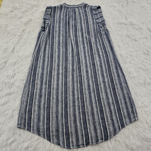 Anthropologie | Cloth & Stone Stripe Shirt Dress Button Top Sleeveless L… - Picture 3 of 12